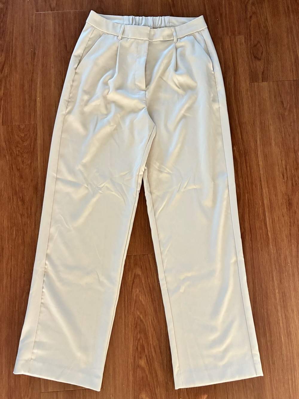 L TALL Taylor Wide Leg Trousers - Old Navy Cream Dress Pants